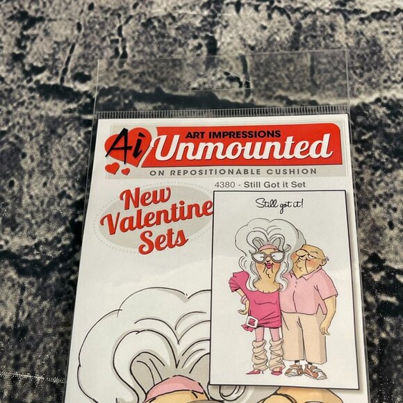 Art Impressions STILL GOT IT Valentines Day Set Cling Rubber Stamp Set - Picture 2 of 7